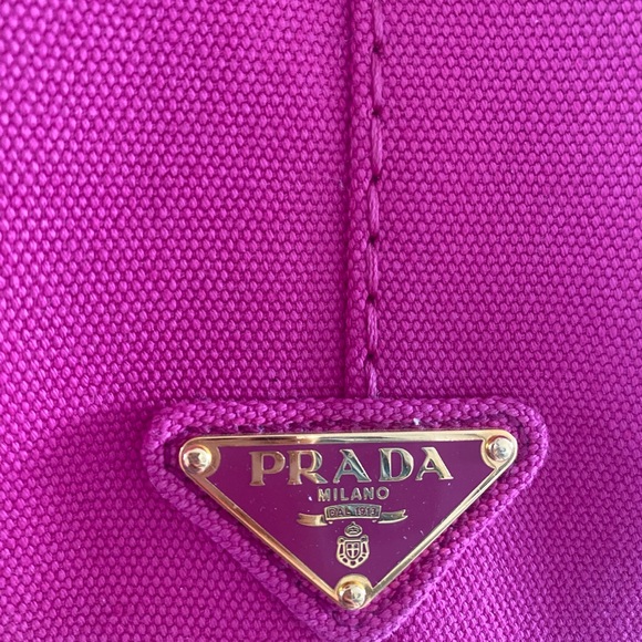 Prada Canapa Canvas Tote. Small size. EUC - Picture 6 of 14
